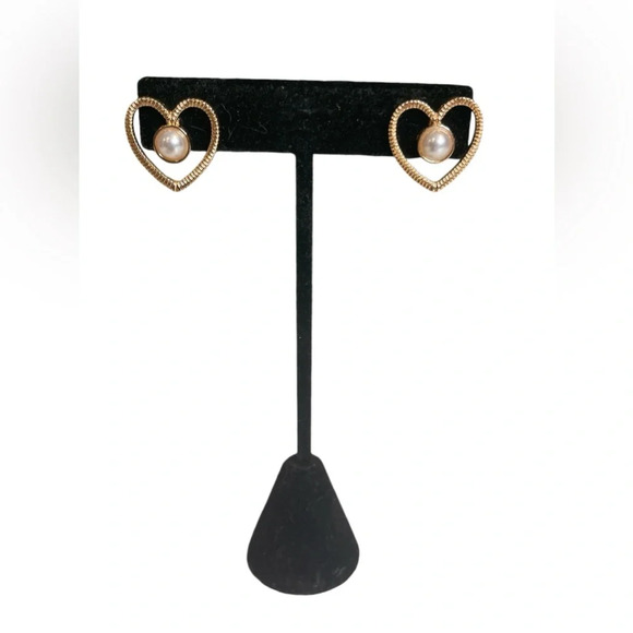 NWT 3 for $20 New Heart Pearl Stud Earrings – Hypoallergenic “you pick 3” - Picture 3 of 5